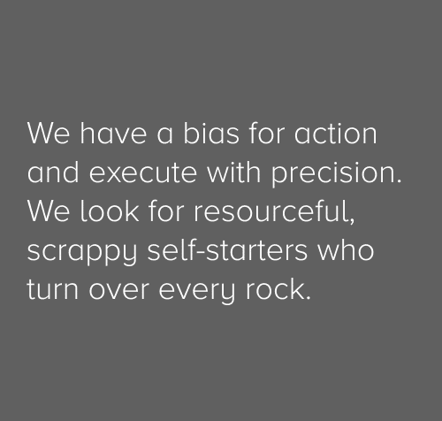 Bias for Action