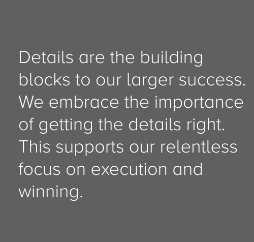 Details Matter. A lot.